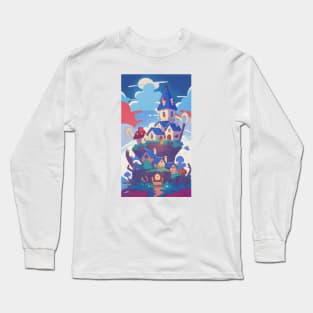 Halloween Island Clouds House Cute Long Sleeve T-Shirt